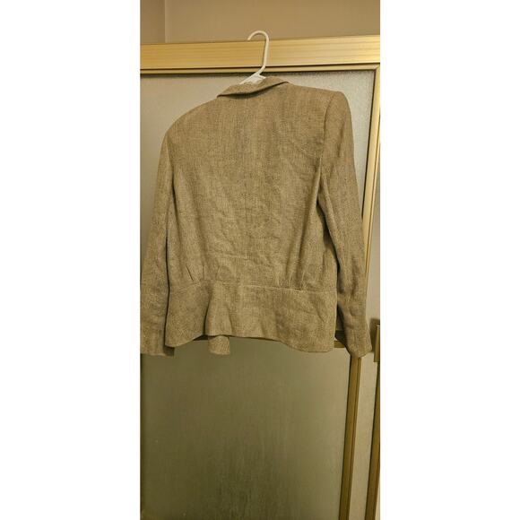 Joan and David made in Italy vintage size 14 Blazer beige taupe - Picture 5 of 6